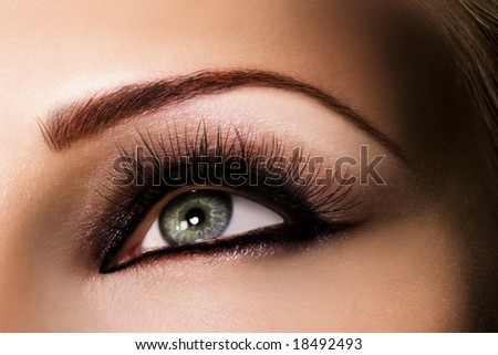 Beautiful  Makeup on Stock Photo Green Eye With Beautiful Makeup 18492493 Jpg