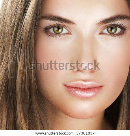 stock photo Beauty with perfect natural makeup look Save to a lightbox 