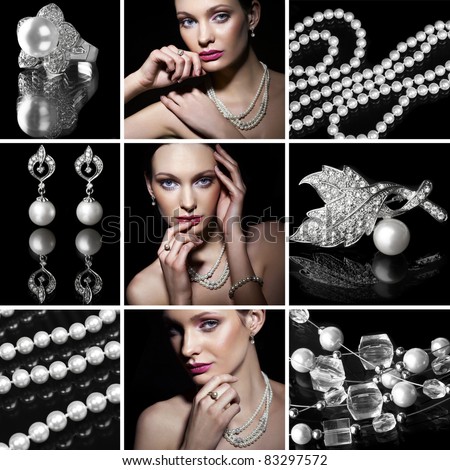 Collage of several photos for fashion and beauty industry Collage of several photos for fashion and beauty industry