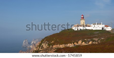 Panorama of Cabo da Roca, Portugal - west most point of Europe