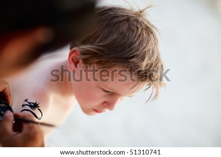 stock photo Cute 5 years old