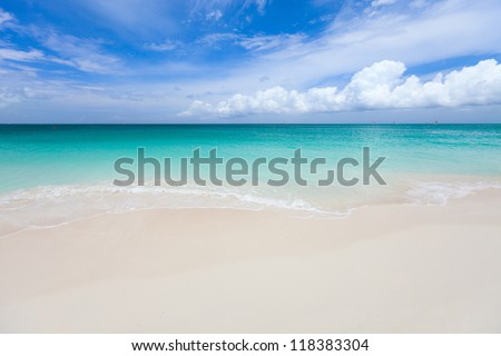 Grace bay beach at Providenciales on Turks and Caicos islands