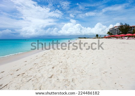 World best beach on Grace bay at Providenciales island, Turks and Caicos
