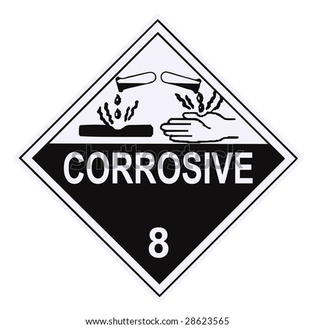 Corrosive Warning Label