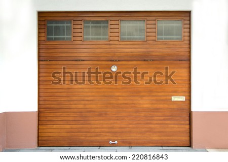 wooden garage gate