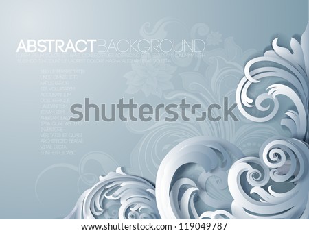 Vector 3D frame ornament Vector 3D frame ornament