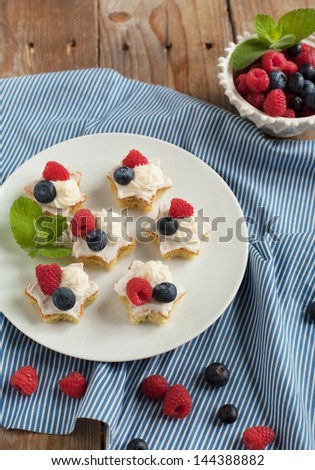Fresh pastry with berries