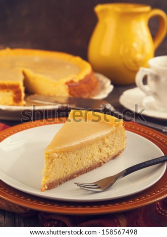 Pumpkin  cheesecake with caramel