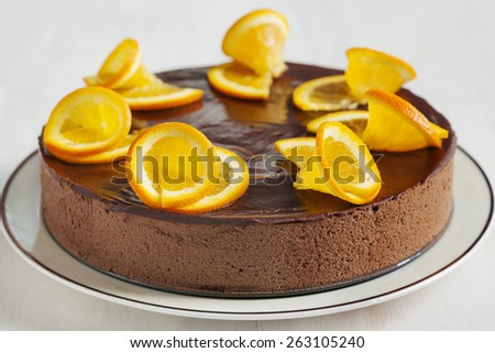 Orange Chocolate Mousse Cake.