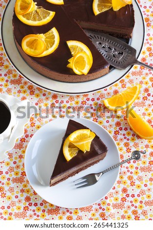 Orange Chocolate Mousse Cake