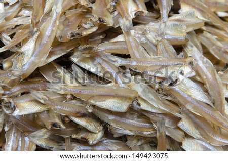 Dried Anchovy Fish use as food background
