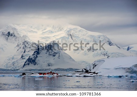 Paradise Harbour (Bay) on the Western coast of the Antarctic Peninsular home to two research bases and one of the few place visited by cruise ships in Antarctic waters