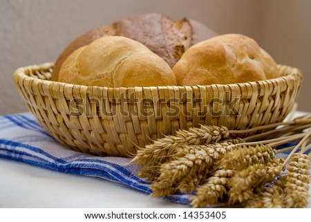 Baked goods. Bread and ears.