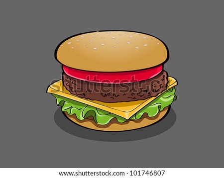 cute cartoon burger