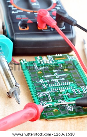 test repair job on electronic printed circuit board