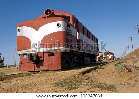Abandoned train in Marree, South Australia
