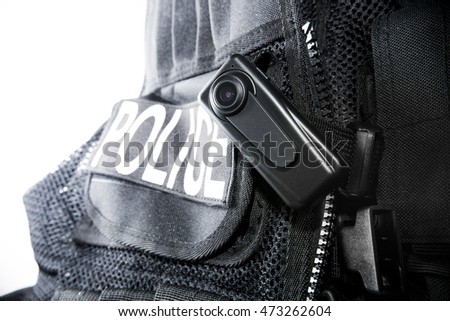 Police Body Camera on Tactical vest for law enforcement officers