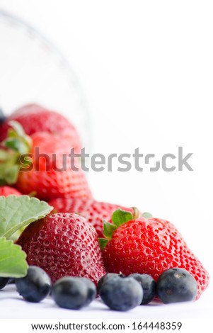 Strawberry and blue berry