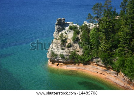 Miner\'s Castle located in Picture Rocks National Lake Shore Michigan.
