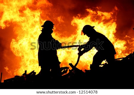 Fireman Fighting Fire
