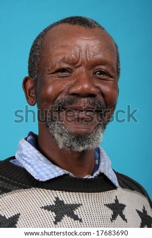 Smiling African gentleman with a beard