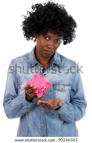 Sad African Lady with No Money