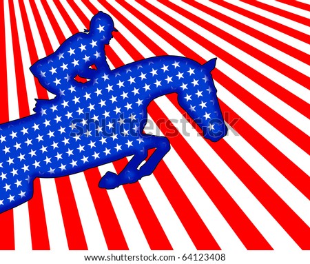 american flag horse