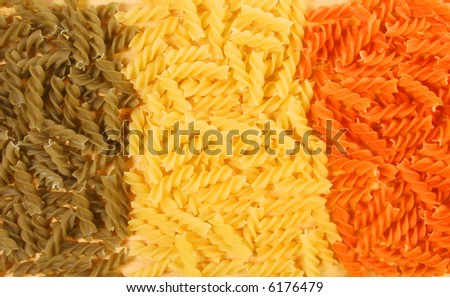 Pasta as Italian flag