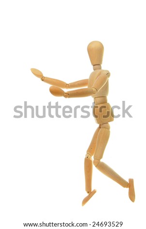 Artist\'s mannequin in a running posture