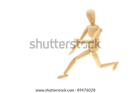 Artist\'s mannequin in an action pose