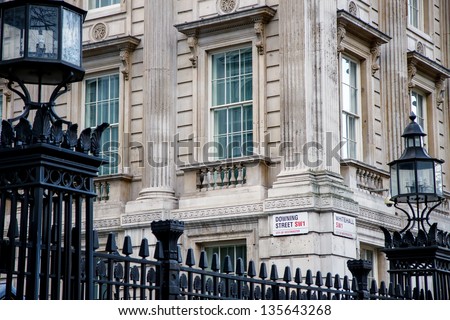 London, United Kingdom Dec 15: Downing Street Is The Official Office Of The British Prime Minister On December 15, 2012 In London, United Kingdom.