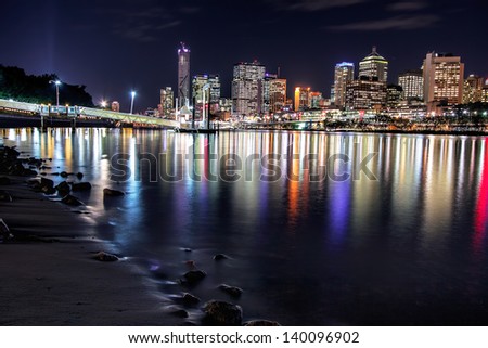 BRISBANE - MAY 27: View of Brisbane City from Southbank. Southbank was opened to the public on 20 June 1992 on the transformed site of Brisbane\'s World Expo 88. 27 May, 2013 Brisbane, Australia