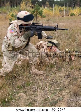 US Marines in action