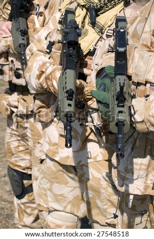 British Royal Commando in desert camouflage