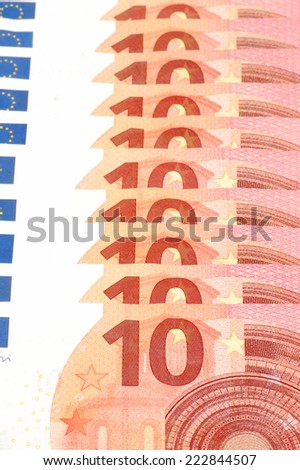 Here are the new euro banknotes of ten euro.