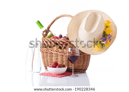 wine tasting and summer picnic concept