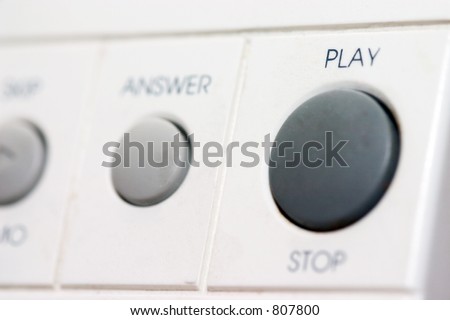 Play button on answering machine