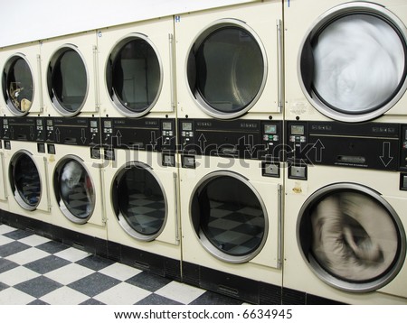 Coin operated laundry machines