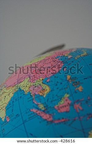 globe showing china and southeast asia