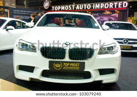 BANGKOK - MAY 20:  BMW M3 a at the Super Car   Import Car Show at Impact Muang Thong Thani on May 20, 2012 in Bangkok, Thailand