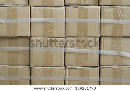 Brown Boxes Stacked
