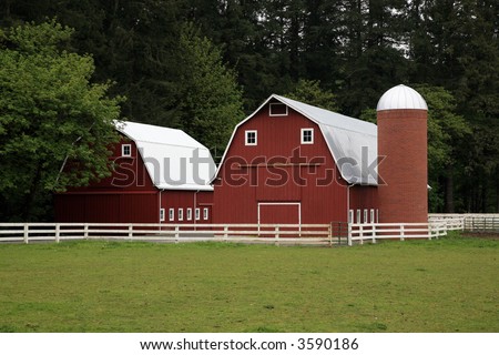 Red barn and Silo