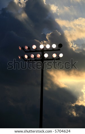 Stadium Lights in a local High School Football Field