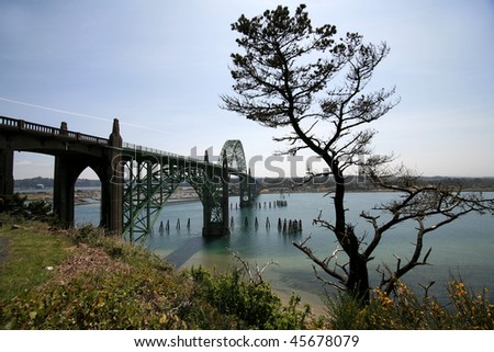 Yaquina bay bridge  central Oregon Coast
