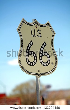 Historic route 66 Highway sign in New Mexico
