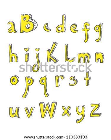 yellow alphabet