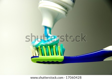 toothbrush and toothpaste. Toothpaste and toothbrush