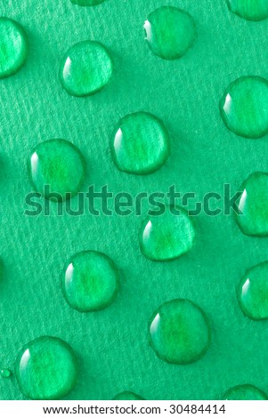 Green water drops composition