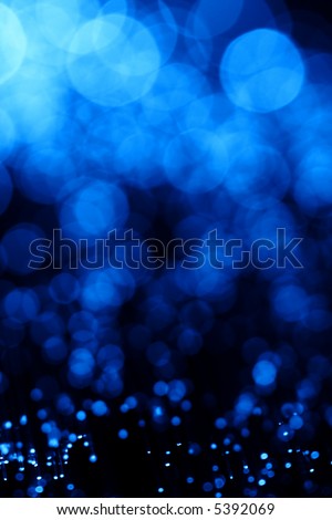 Beautiful blue fiber optic abstract background