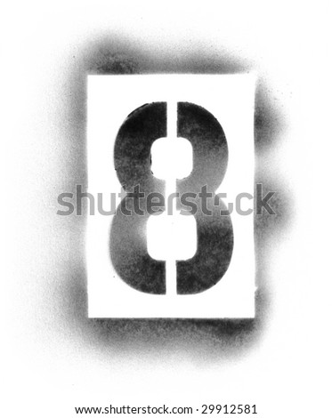 Stencil Numbers In Spray Paint Stock Photo 29912581 Shutterstock Number Templates For Spray Painting